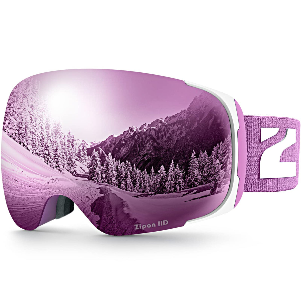 ZIONOR Ski Goggles, Z1 Zipon HD Lens Snow Snowboard Goggles for Men Wo