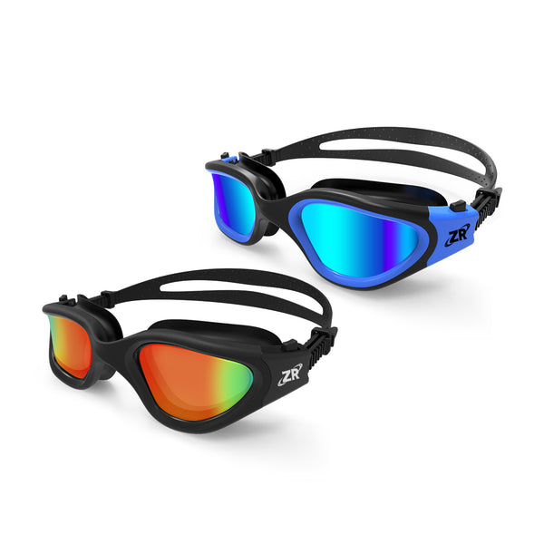 ZIONOR® 2 Packs G1 Polarzied Swim Goggles Anti-fog UV Protection for Men Women
