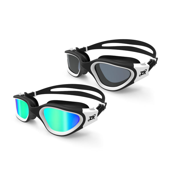 ZIONOR® 2 Packs G1 Polarzied Swim Goggles Anti-fog UV Protection for Men Women