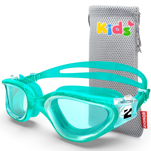 ZIONOR Kids Swim Goggles, G1MINI SE Anti-Fog Swimming Goggles for Kid Child 6-14