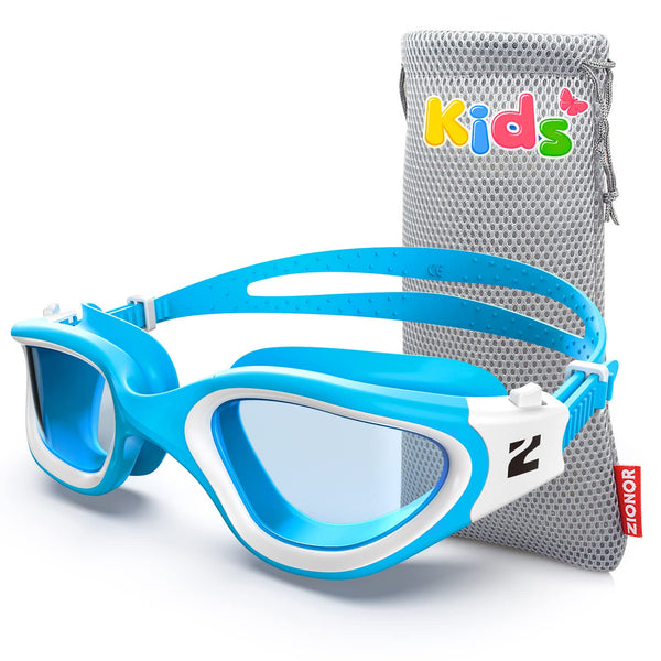 ZIONOR Kids Swim Goggles, G1MINI SE Anti-Fog Swimming Goggles for Kid Child 6-14