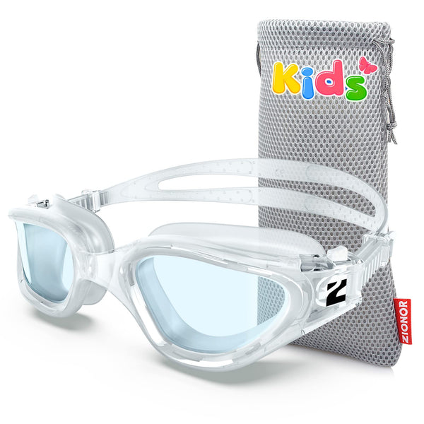 ZIONOR Kids Swim Goggles, G1MINI SE Anti-Fog Swimming Goggles for Kid Child 6-14
