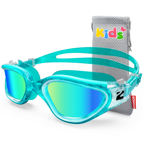 ZIONOR Kids Swim Goggles, G1MINI SE Anti-Fog Swimming Goggles for Kid Child 6-14