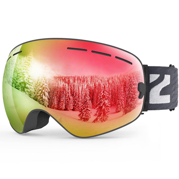 ZIONOR® X Ski Goggles - OTG Snowboard Goggles Detachable Lens for Men Women Adult