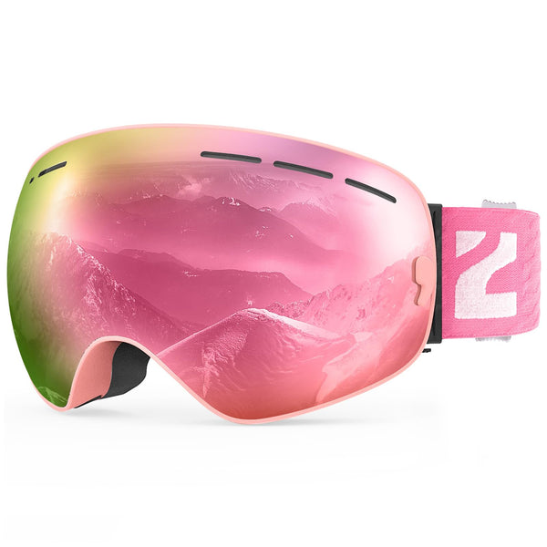 snowboard goggles pink ZIONOR® X Ski Goggles