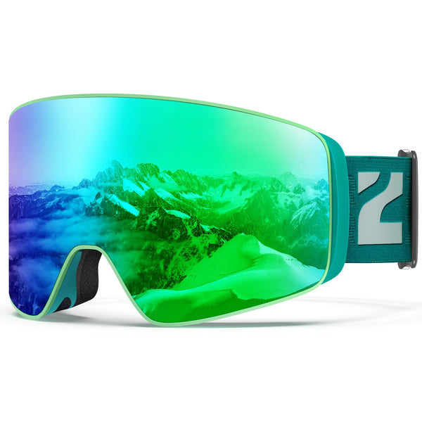 ZIONOR Ski Goggles, X12 100% OTG Snow Goggles Detachable Lens UV Protection for Men Women Adult