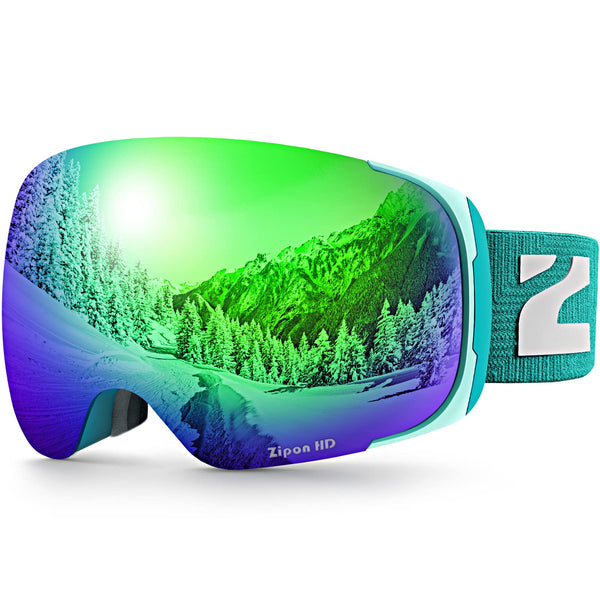 ZIONOR Ski Goggles, Z1 Zipon HD Lens Snow Snowboard Goggles for Men Women Adult
