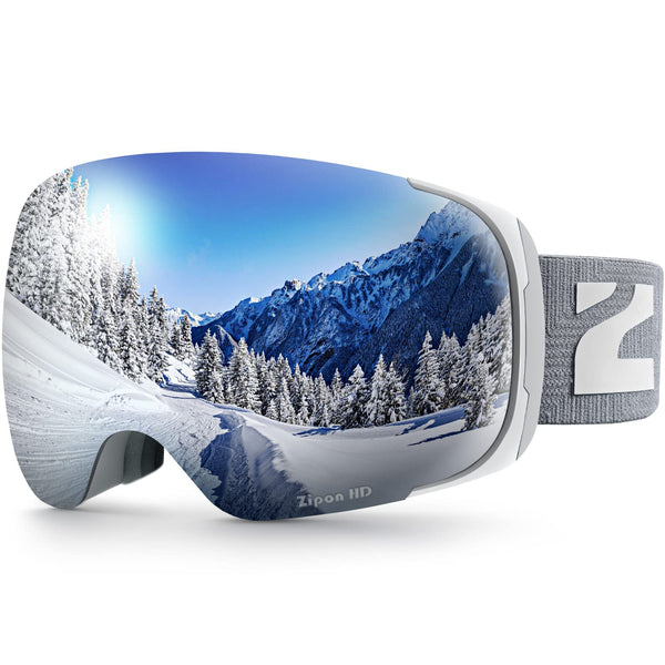 ZIONOR Ski Goggles, Z1 Zipon HD Lens Snow Snowboard Goggles for Men Women Adult