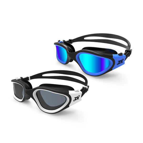 ZIONOR 2 Packs G1 Polarzied Swim Goggles Anti-fog UV Protection for Men Women