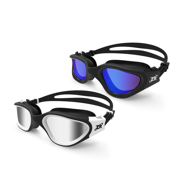 ZIONOR 2 Packs G1 Polarzied Swim Goggles Anti-fog UV Protection for Men Women
