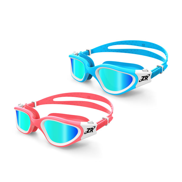 ZIONOR® 2 Packs G1MNI Kids Polarized Swim Goggles Anti-fog UV Protection