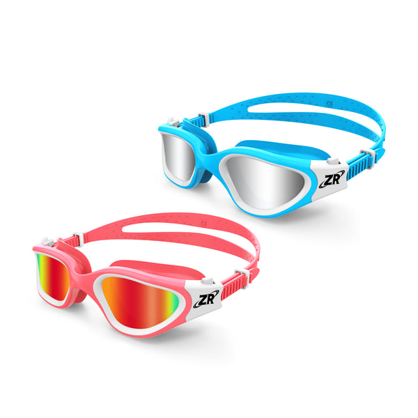 ZIONOR® 2 Packs G1MNI Kids Polarized Swim Goggles Anti-fog UV Protection