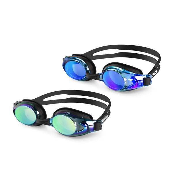 ZIONOR 2 Packs G8 Swim Goggles UV Protection Anti-fog Leakproof for Adult
