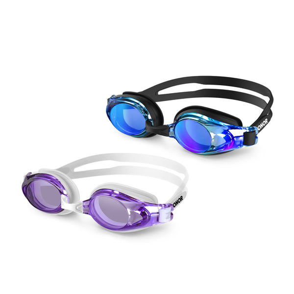 ZIONOR® 2 Packs G8 Swim Goggles UV Protection Anti-fog Leakproof for Adult