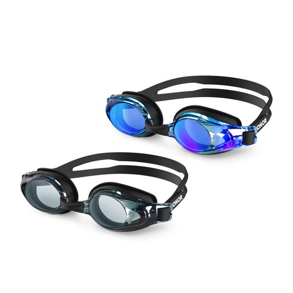ALLPAIPAI Swim Goggles - Swimming Goggles,Pack of 2 Professional Anti Fog  No Leaking UV Protection Wide View Swim Goggles for Women Men Adult Youth
