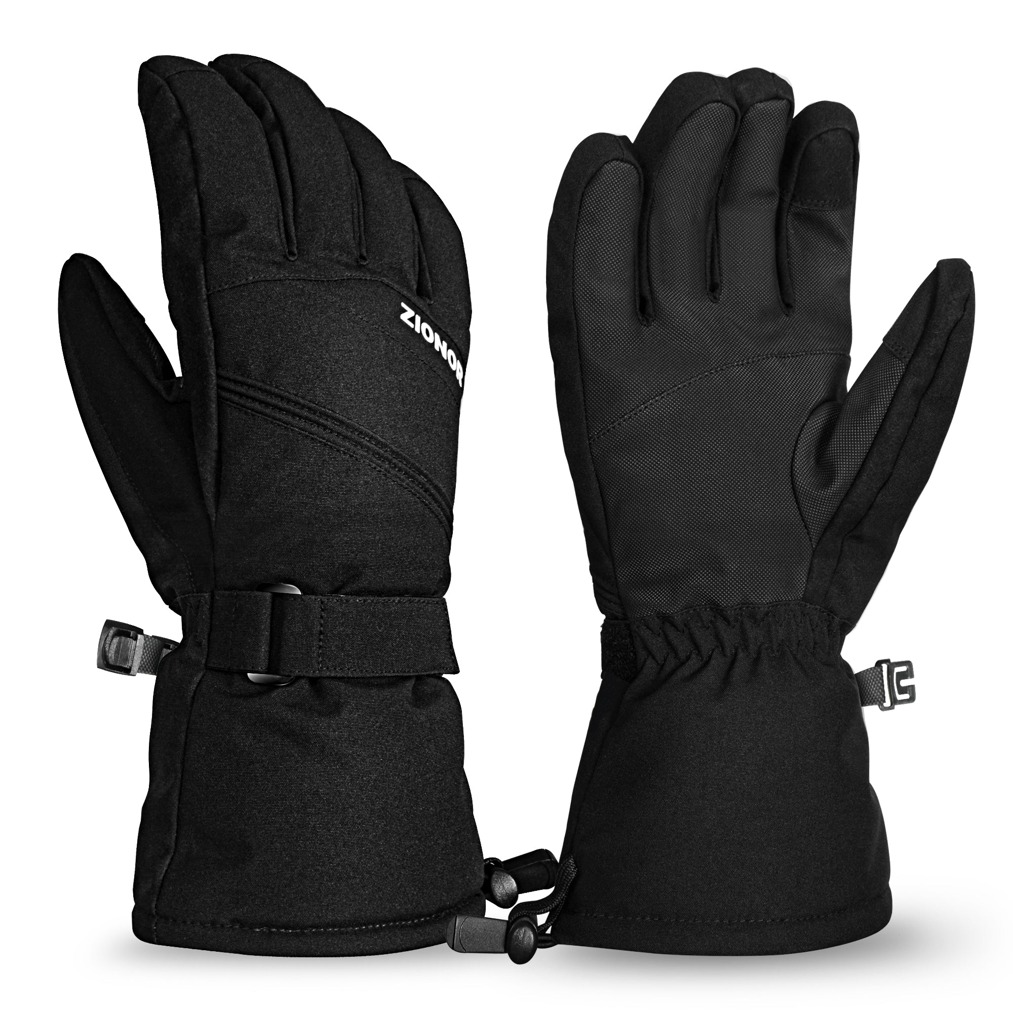Gants de ski souples adulte, 500 Sport noir et kaki Gants de ski souples adulte, 500 Sport noir et kaki