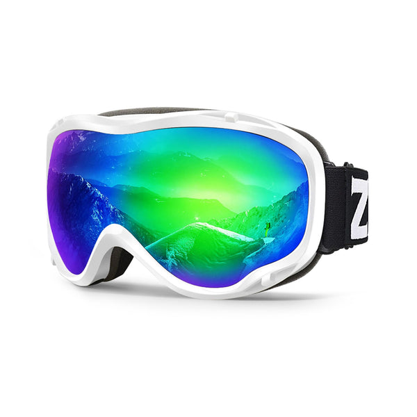 GetUSCart- ZIONOR Lagopus Ski Snowboard Goggles UV Protection Anti fog Snow  Goggles for Men Women Youth VLT 8% Black Frame Black Lens