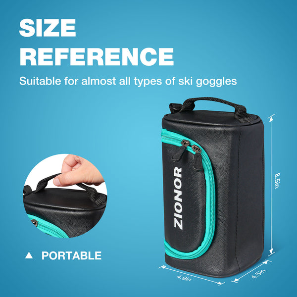 ZIONOR® Ski Goggles Case, Multifunction Protective Bag for Ski Goggles